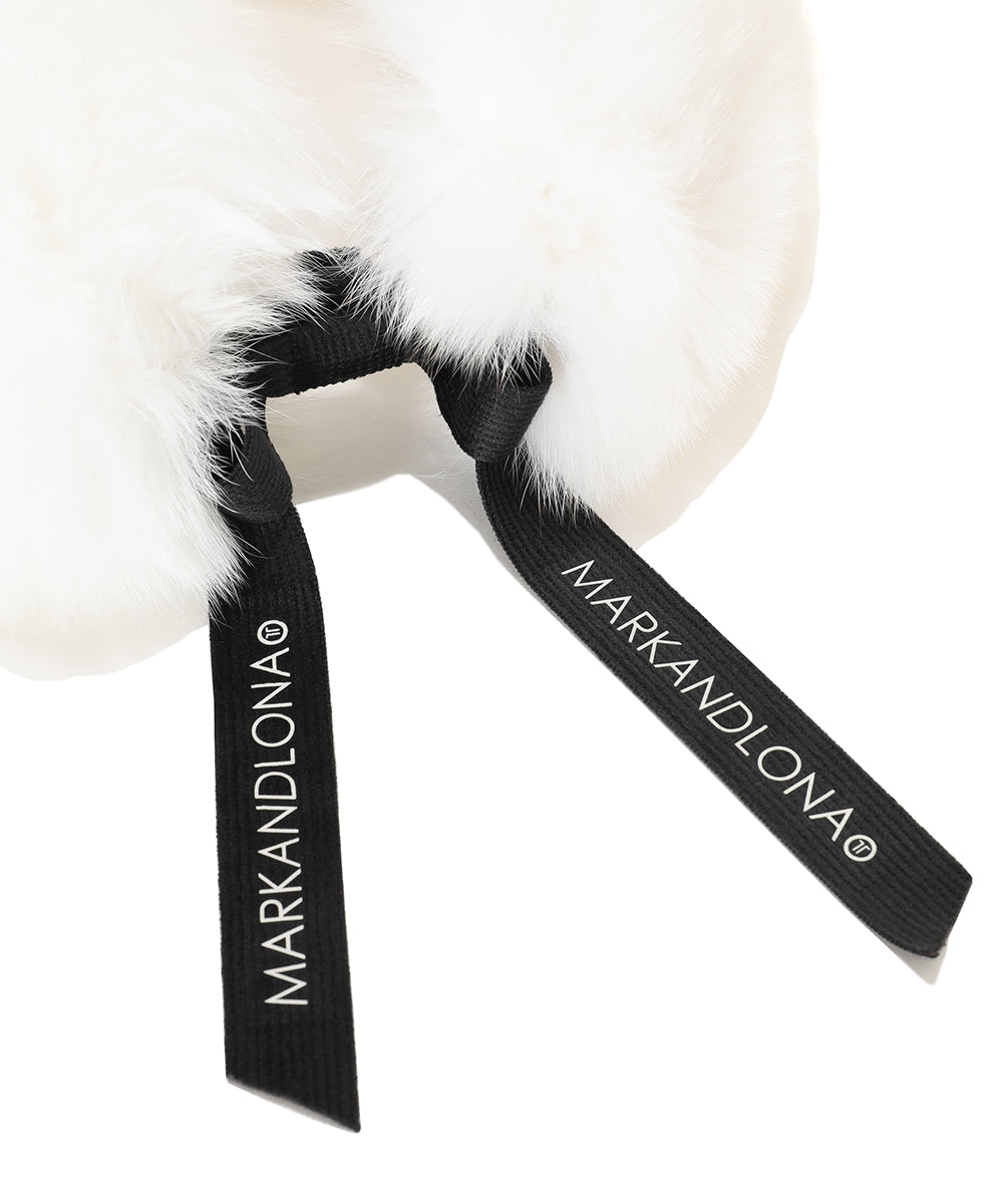 Nena Faux Fur Knit Visor | WOMEN