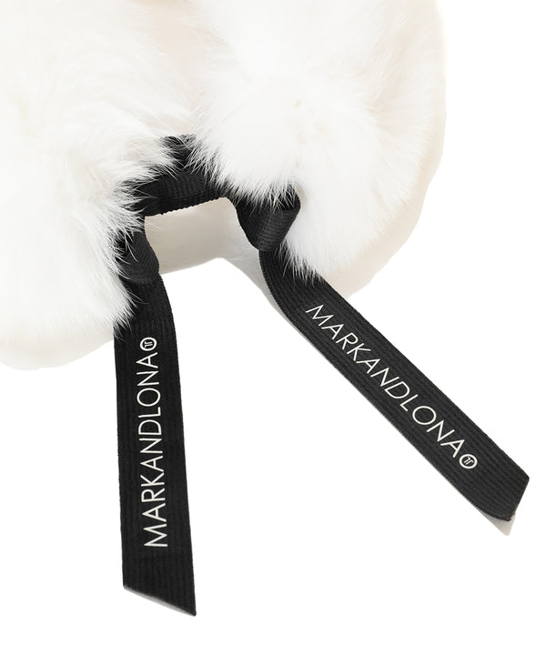 Nena Faux Fur Knit Visor | WOMEN