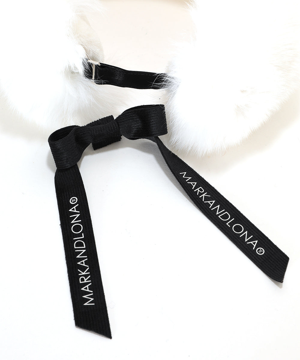 Nena Faux Fur Knit Visor | WOMEN