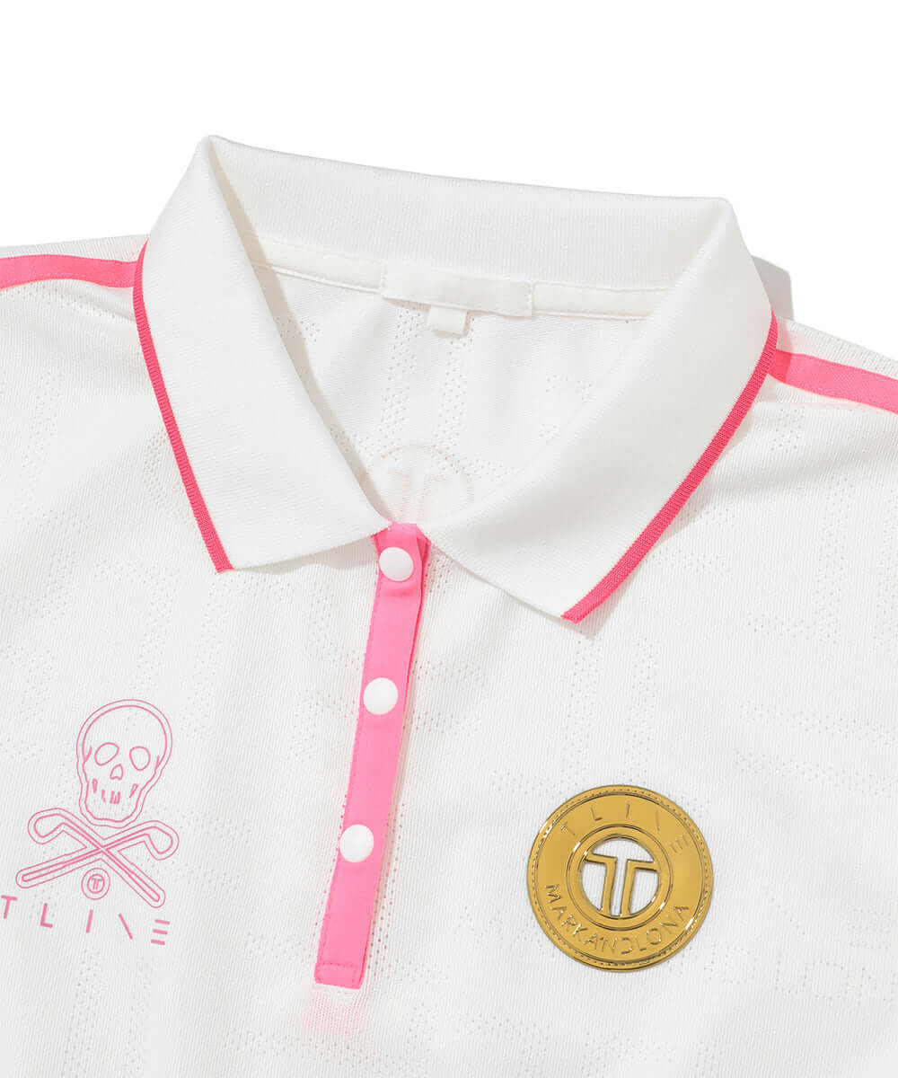 T-Mark Pattern Polo | WOMEN