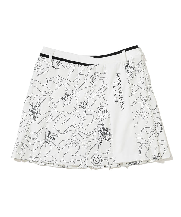 Terra Layer Camo Pleated Skirt | WOMEN
