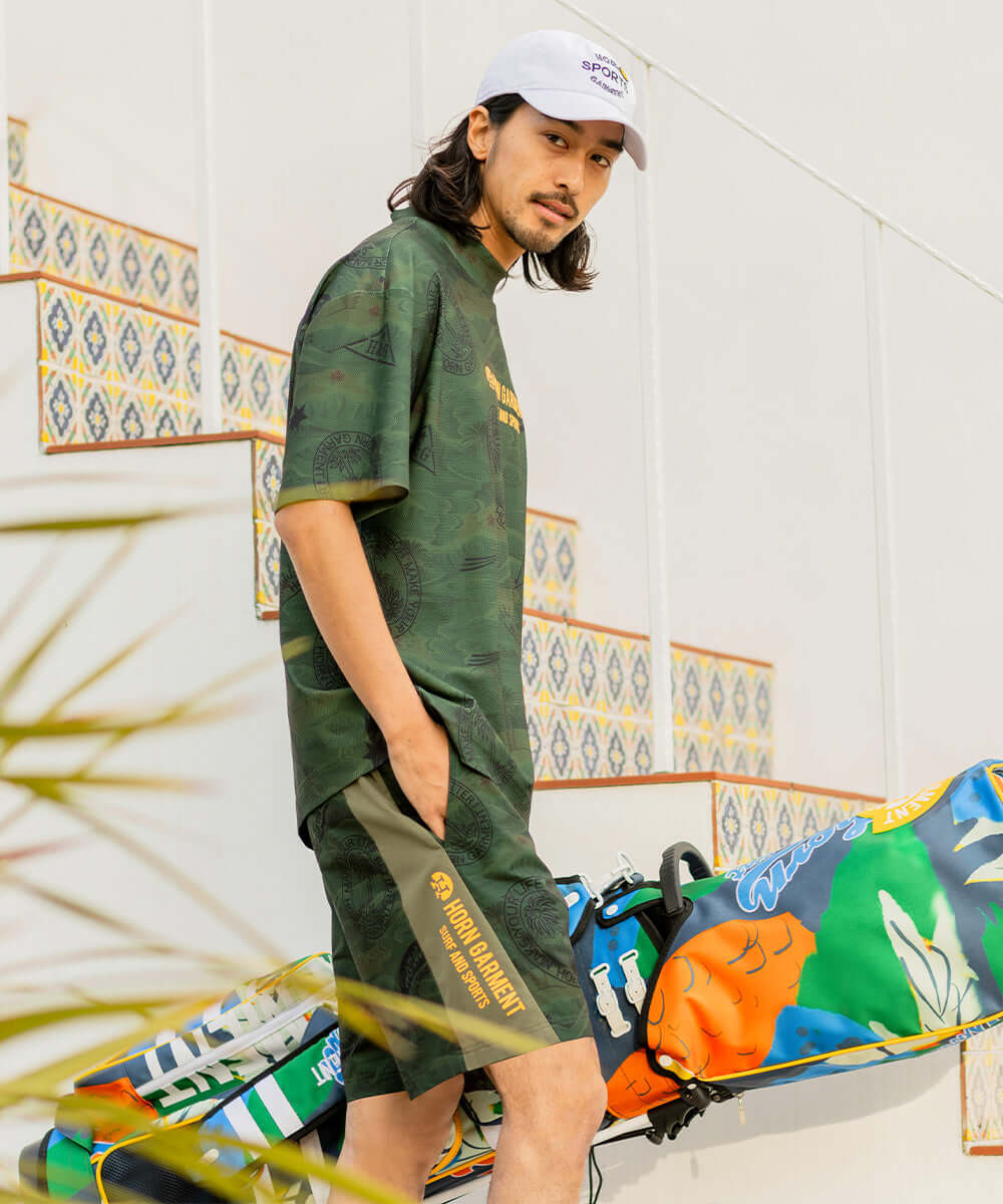 Retro Hawaiian Mesh Mock Neck | MEN