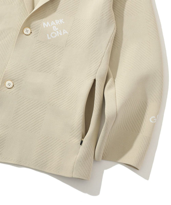 Gridline Stretch Knit Blazer | MEN