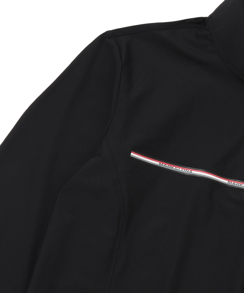 Axis Stand Zip Strech Pique Shirt | MEN