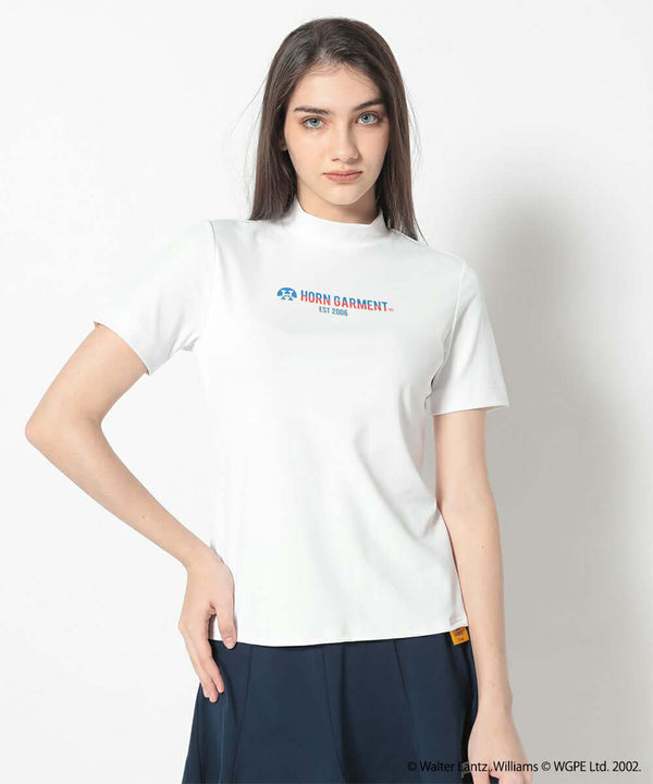 Woddy Mock Neck Tee | WOMEN