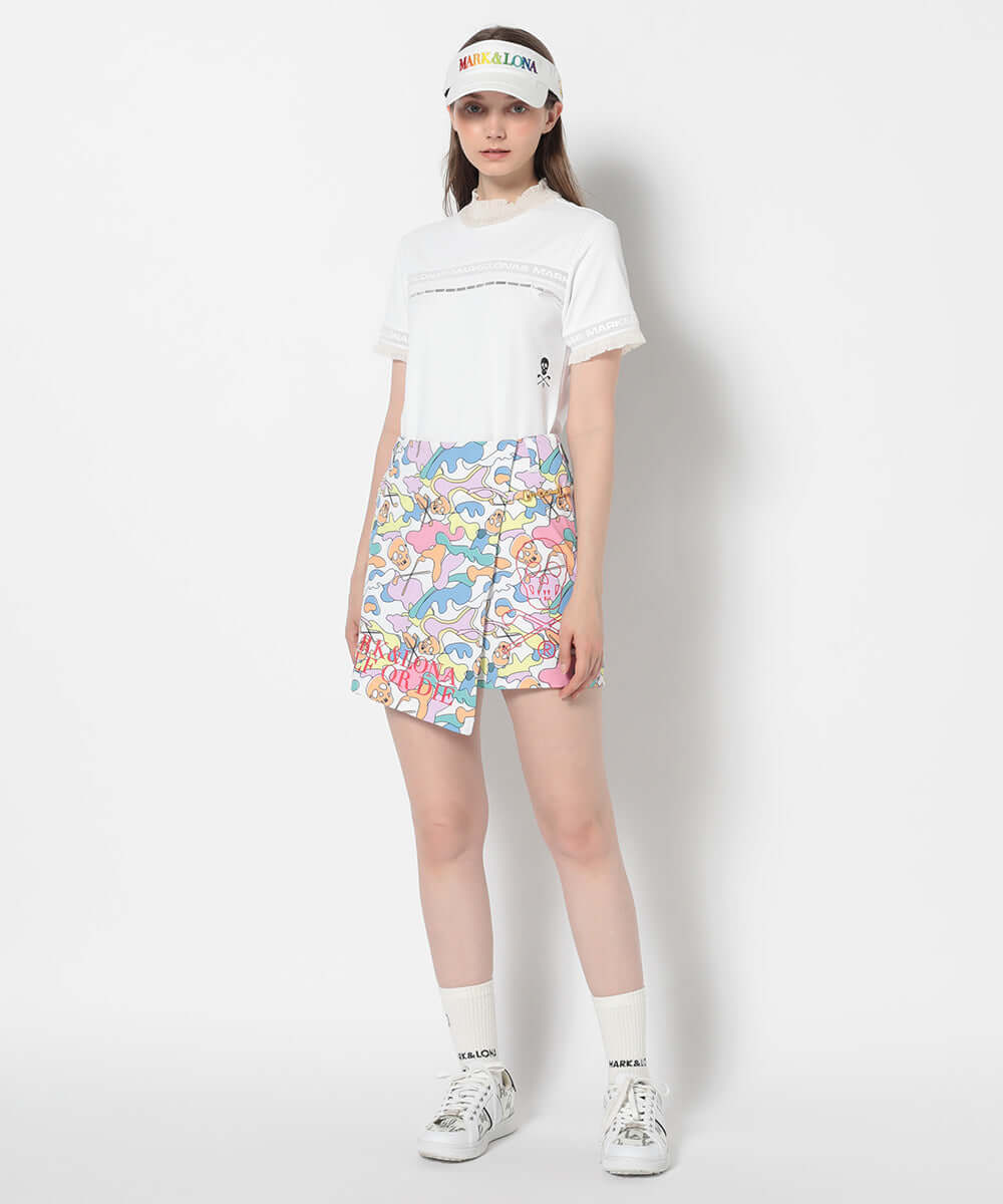 Trans Camo Shirring Mock | WOMEN