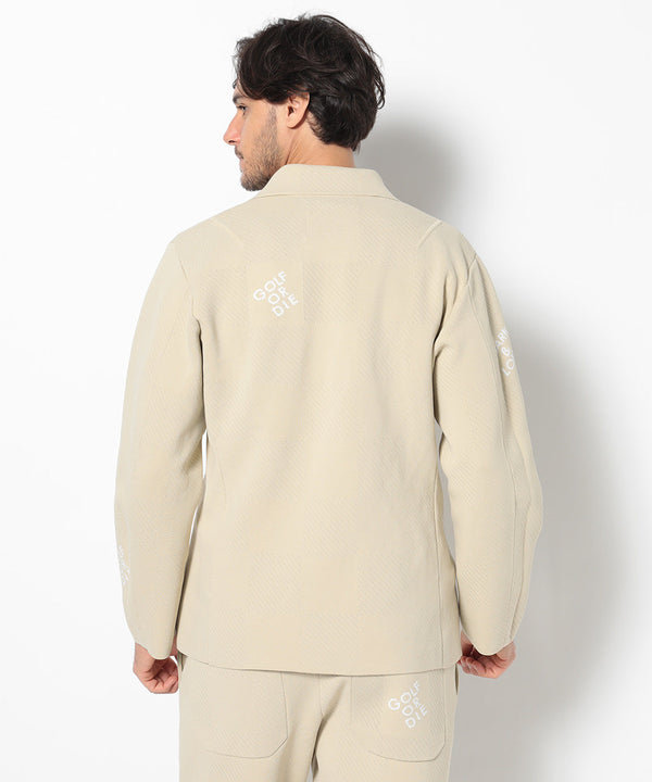 Gridline Stretch Knit Blazer | MEN