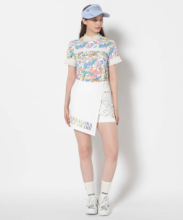 Trans Camo Shirring Mock | WOMEN