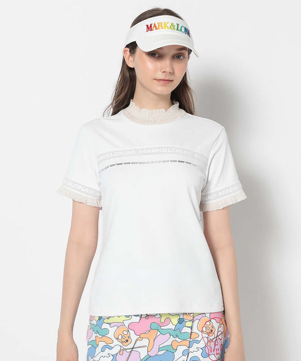 Trans Camo Shirring Mock | WOMEN