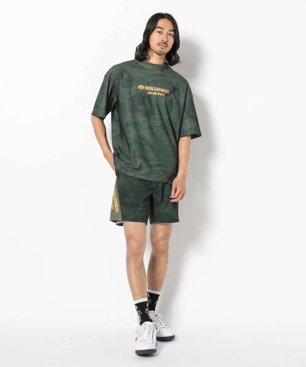 Retro Hawaiian Mesh Mock Neck | MEN