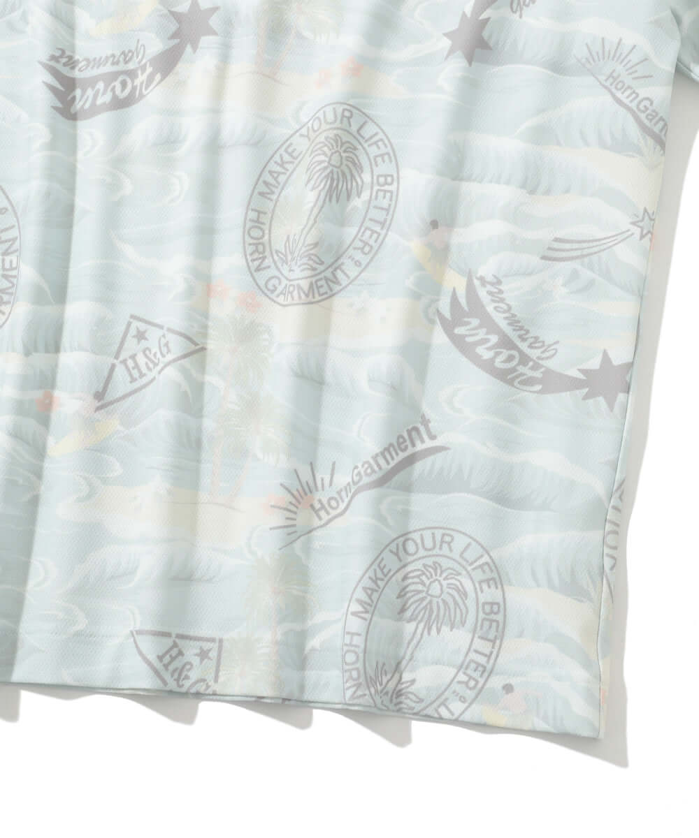 Retro Hawaiian Mesh Mock Neck | MEN