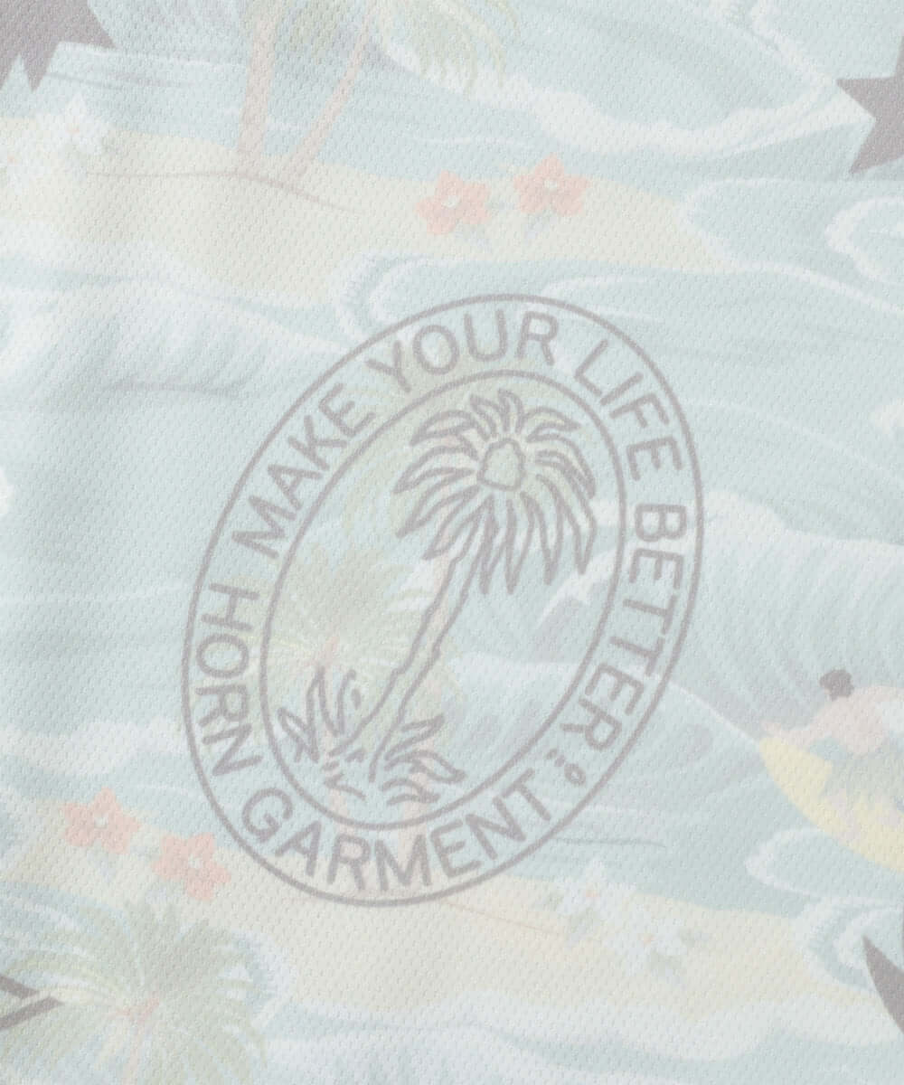 Retro Hawaiian Mesh Mock Neck | MEN