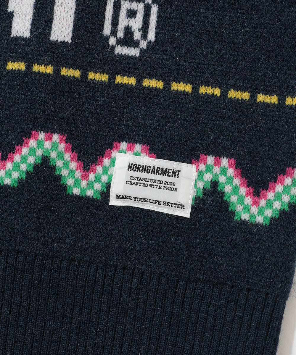 L★A Palm faire isle crew neck sweater