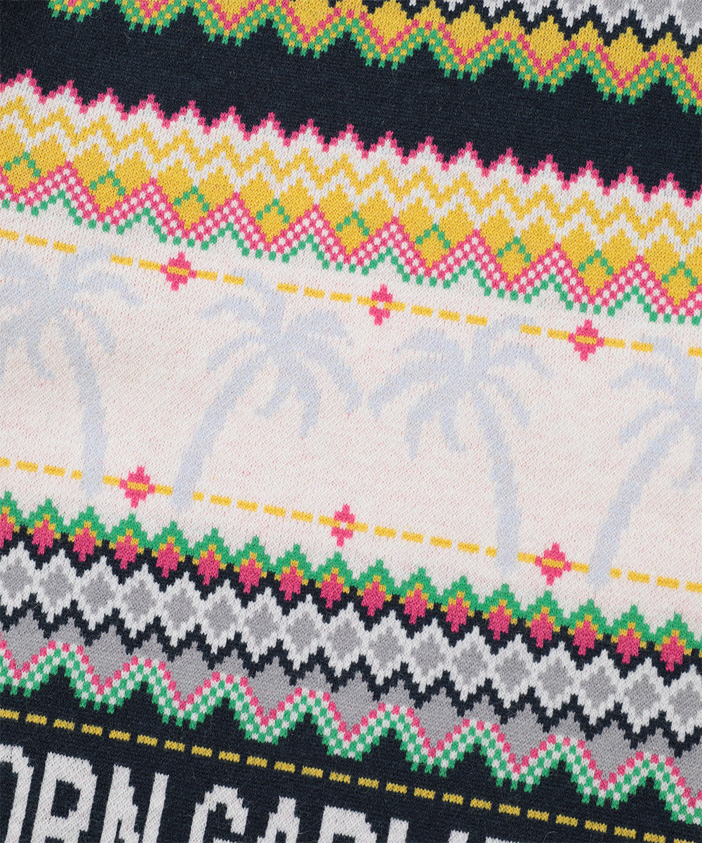 L★A Palm faire isle crew neck sweater