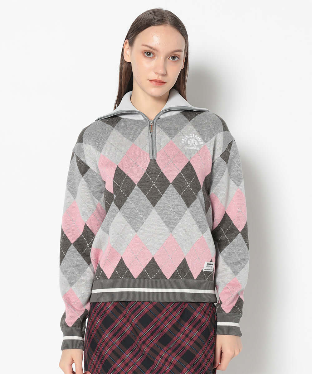 Woodville Argyle Sailor Collar Knit | WOMEN Woodville Argyle Sailor Collar Knit | WOMEN