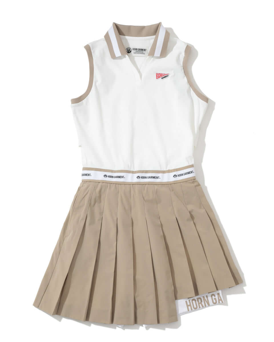 PF Sleeveless Pleat Dress | WOMEN