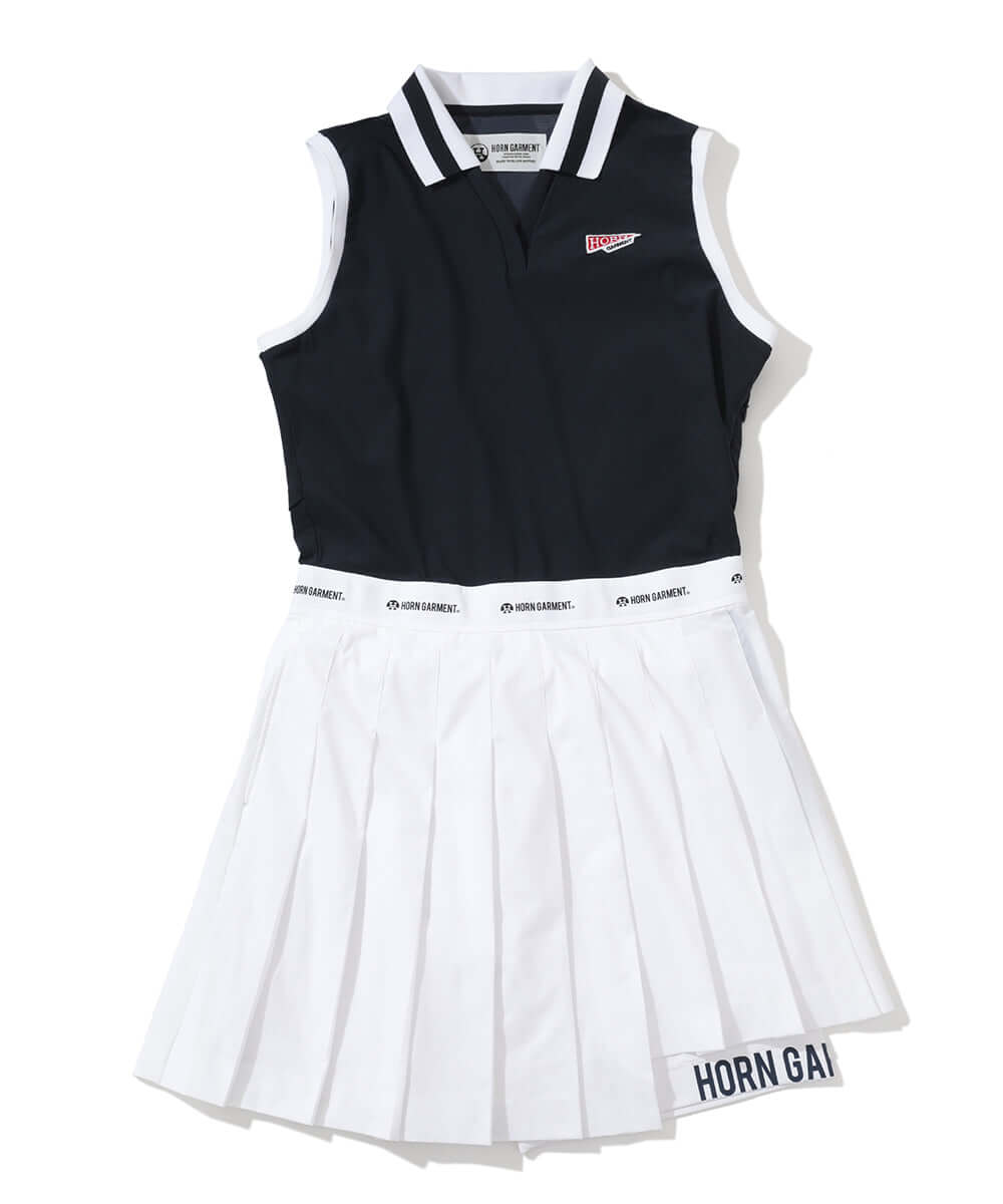 PF Sleeveless Pleat Dress | WOMEN