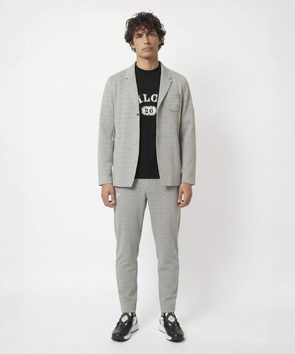 モデル:身長183cm, チェスト98cm, ウエスト78cm, ヒップ93cm 着用サイズL