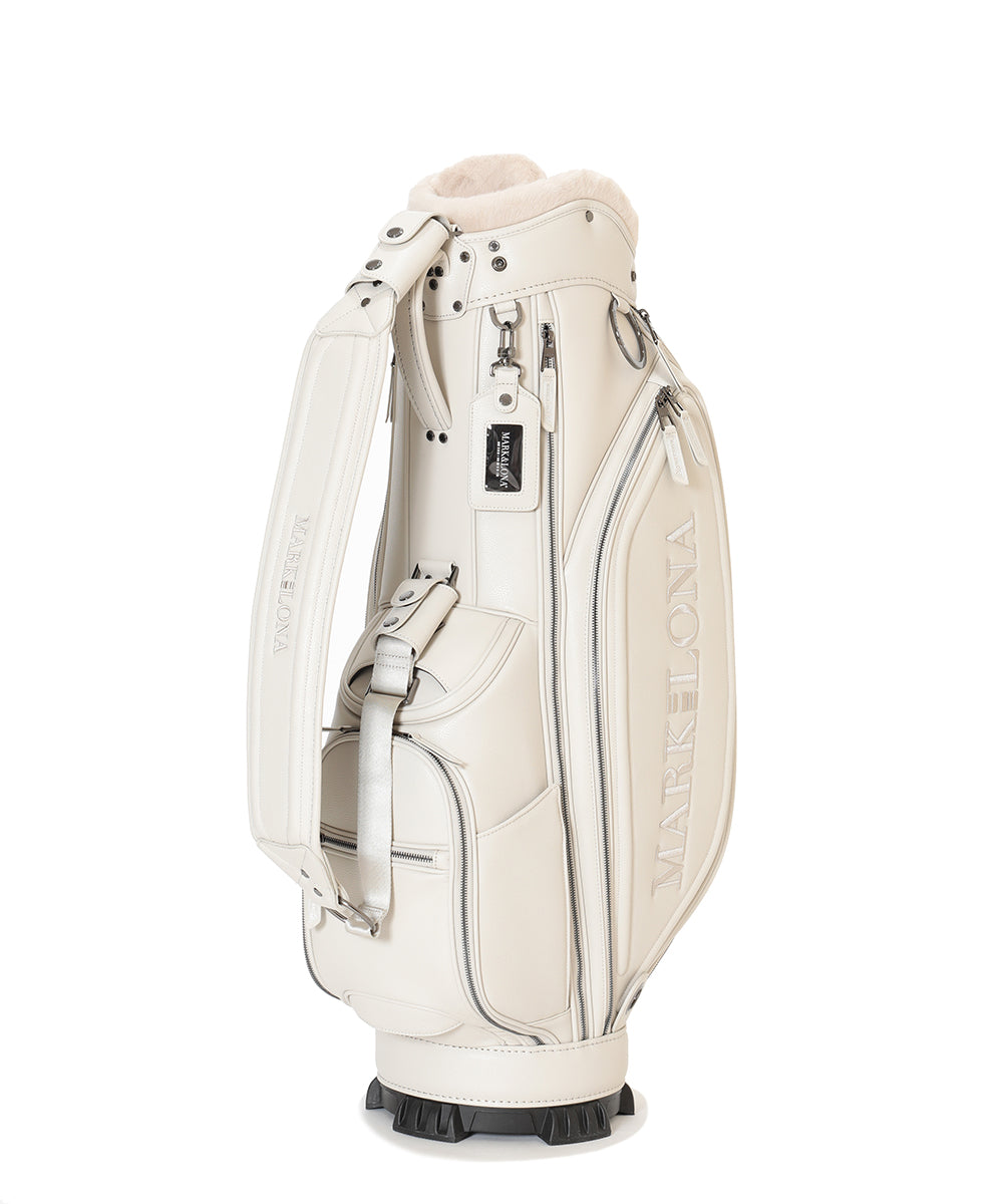 MARK& LONA ゴルフバッグ ホワイト・シルバー・オレンジ 人気！MARK& LONA ゴルフバッグ ホワイト・シルバー・オレンジ