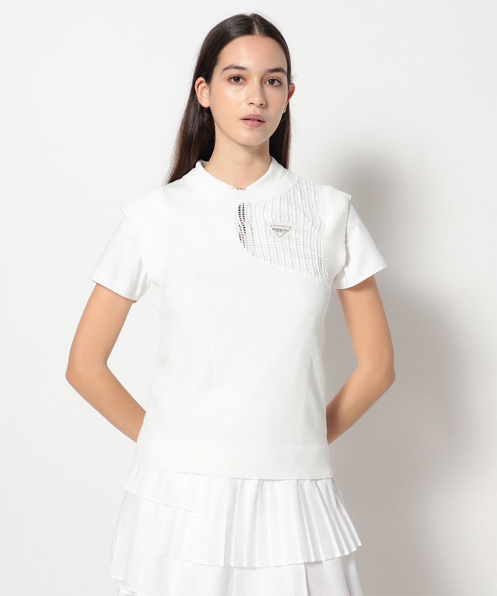 モデル:身長174cm,バスト77cm,ウエスト60cm,ヒップ88cm, 着用サイズM