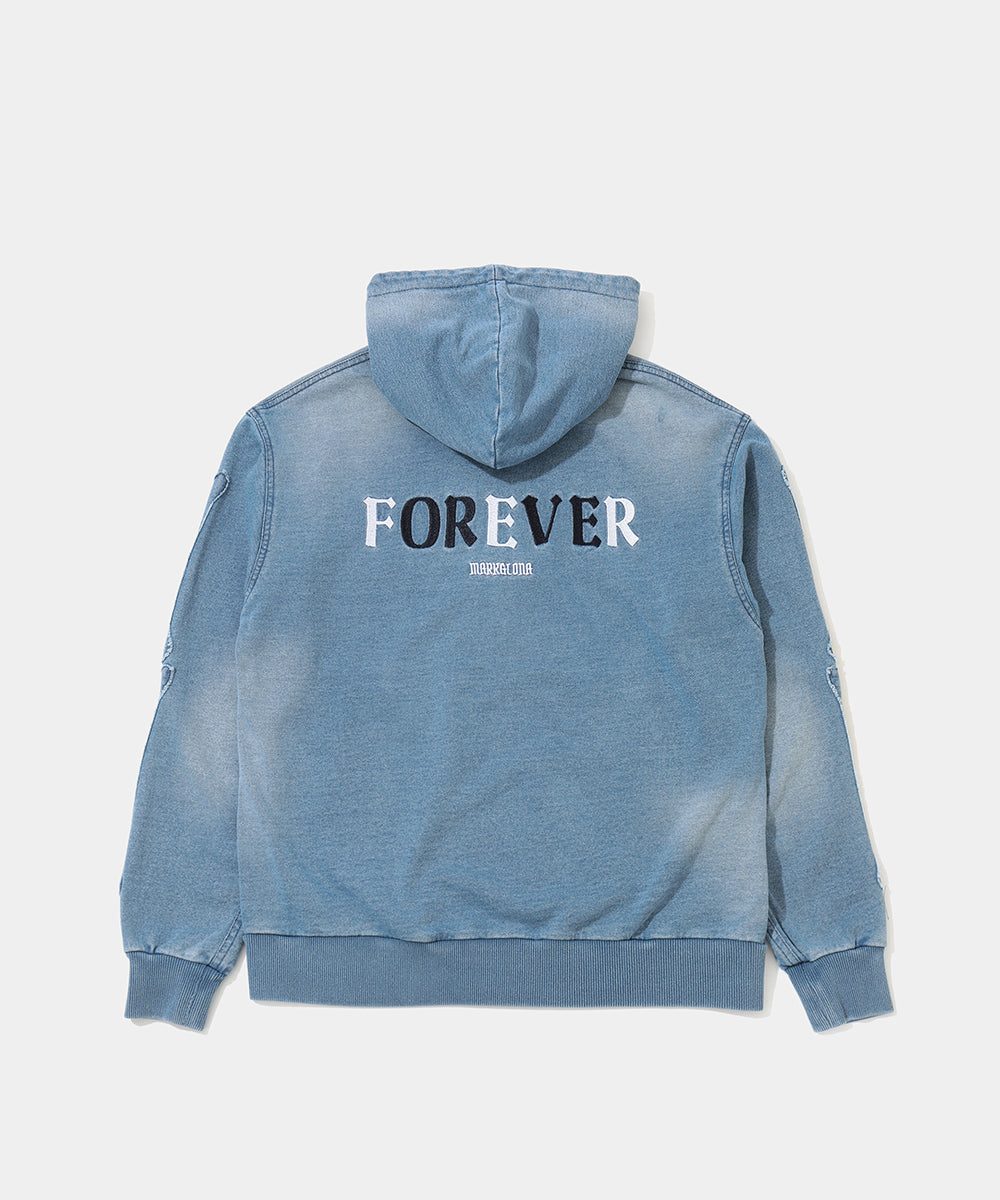 Forever Distressed Sweat Hoodie | MEN