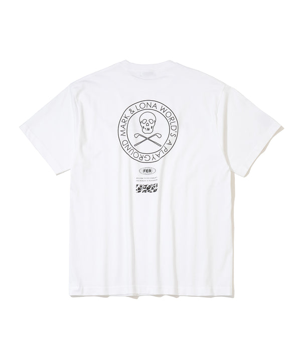Circle Skull Mock Neck S/S Tee