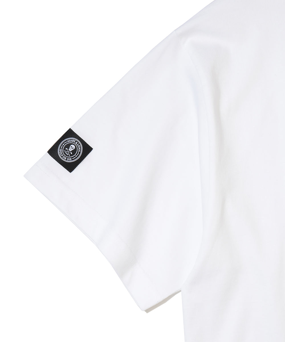 Circle Skull Mock Neck S/S Tee