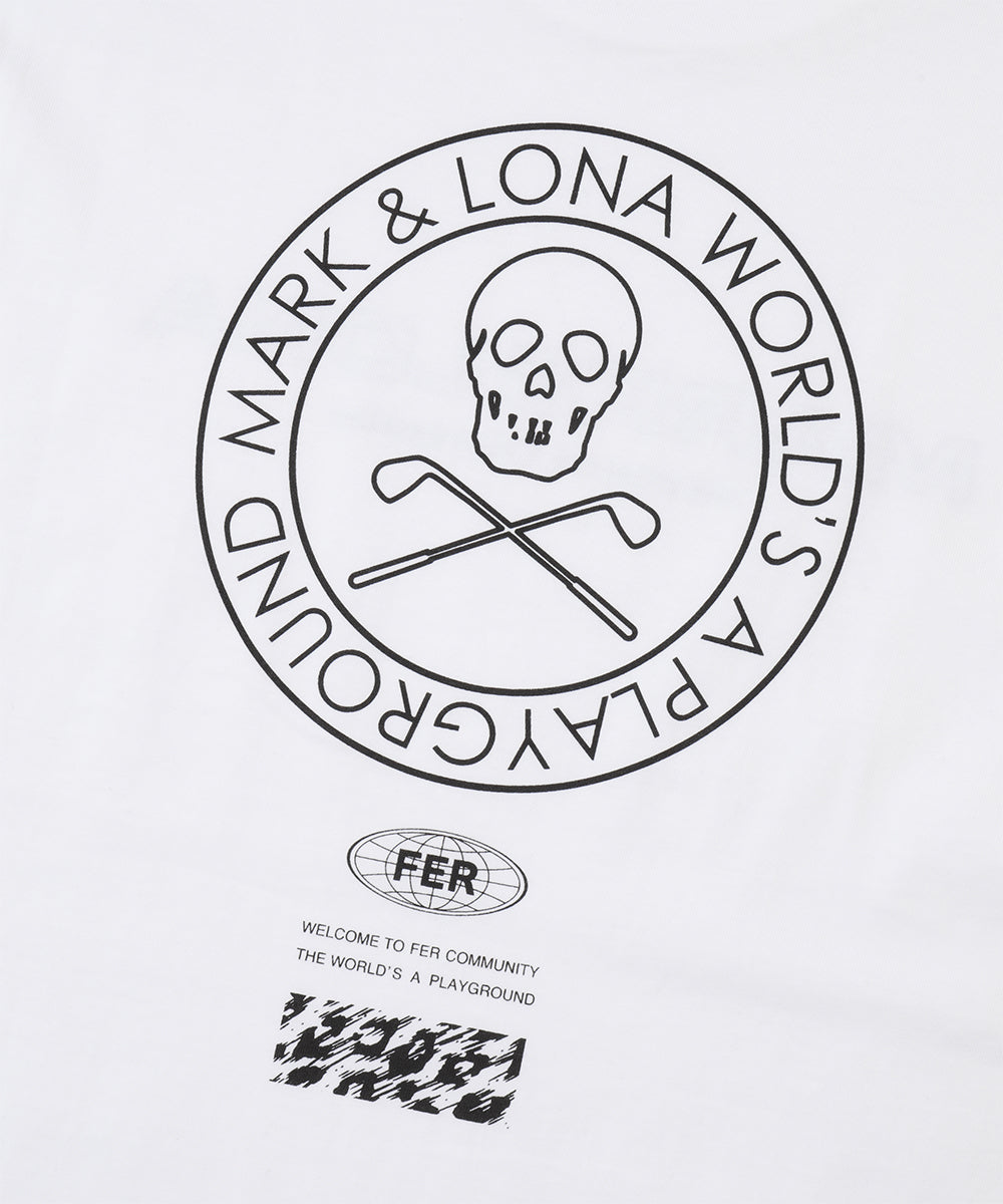 Circle Skull Mock Neck S/S Tee