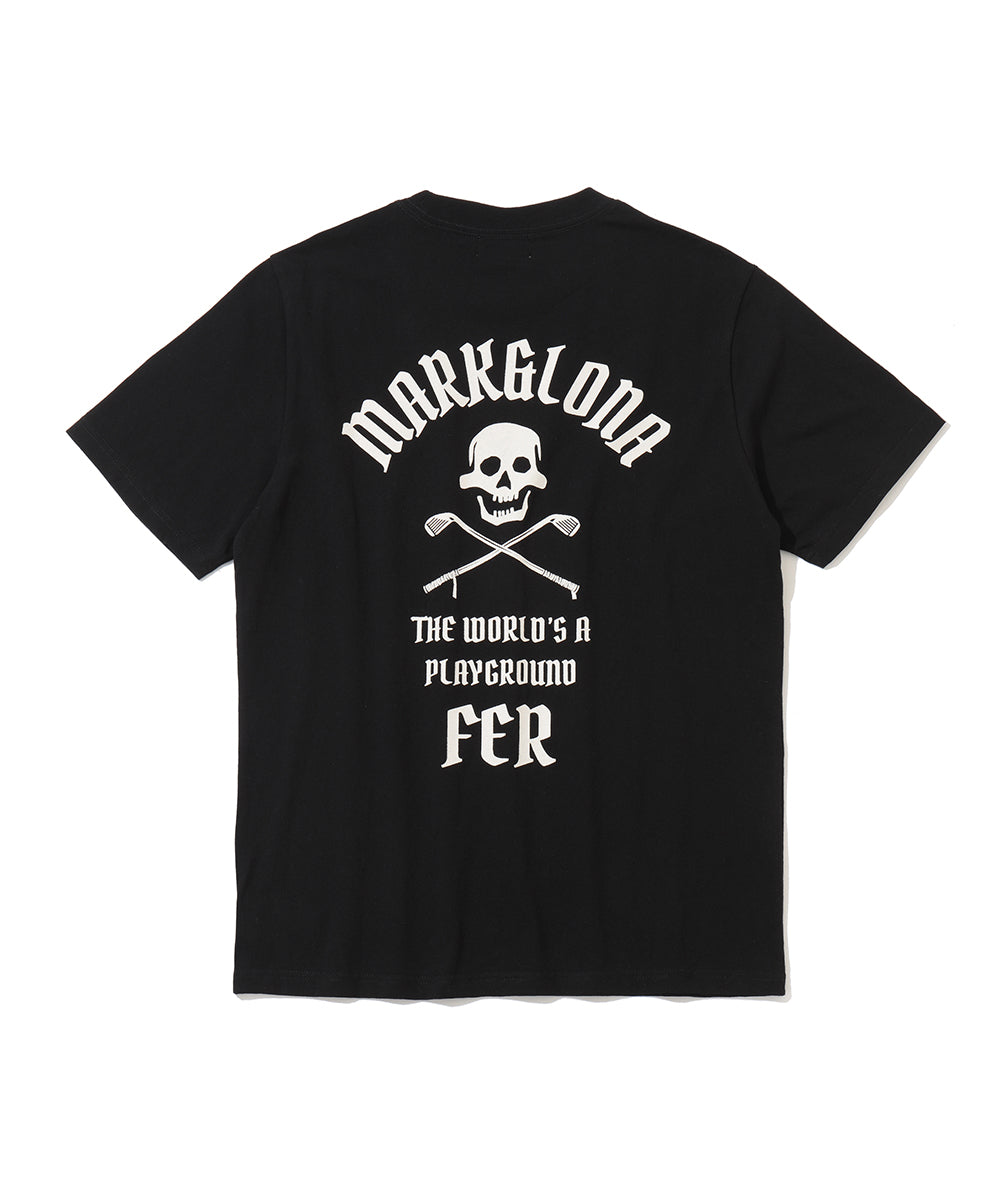 未使用 25SS マーク＆ロナ ゴルフ ブランク スカル ロゴ Tシャツ M Johnson Skull Vintage Tee