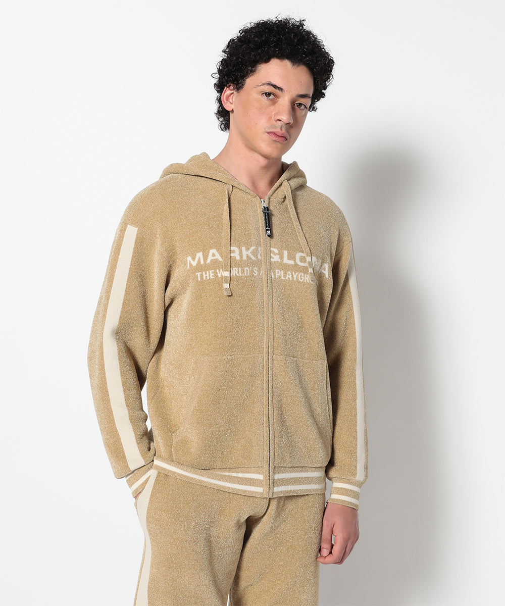 モデル:身長185cm,チェスト92cm,ウエスト77cm,ヒップ94cm,着用サイズL