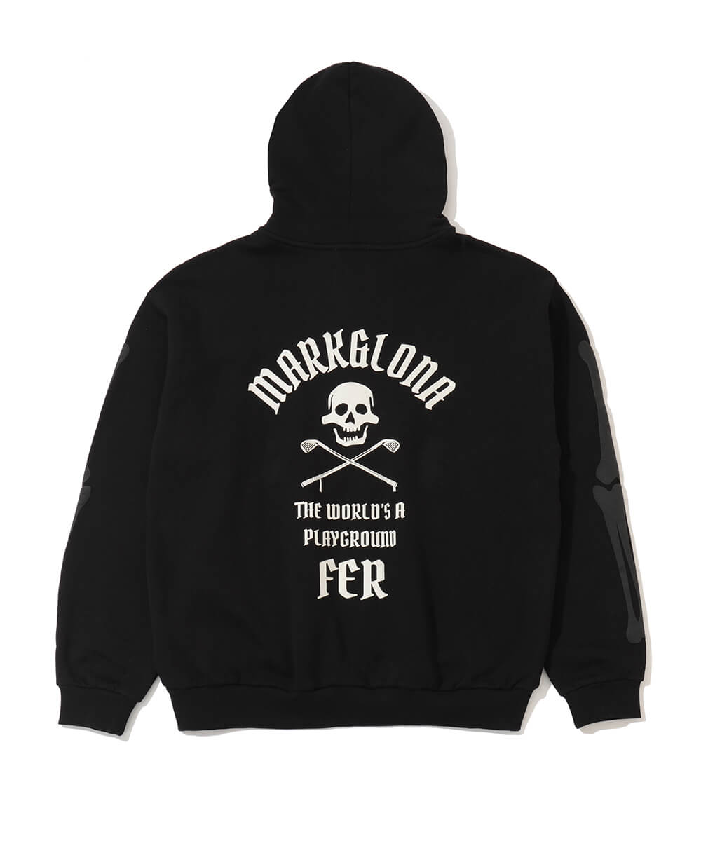wax thm Vintage zip hoodie Lサイズ Johnson Skull Vintage Zip Hoodie