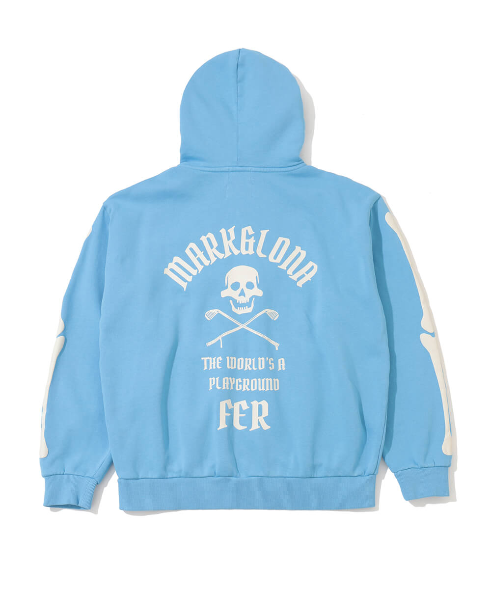 wax thm Vintage zip hoodie Lサイズ Johnson Skull Vintage Zip Hoodie