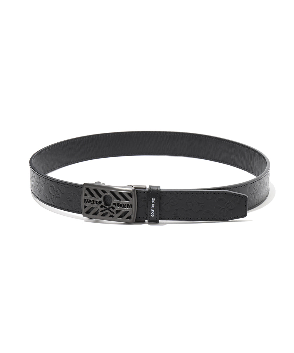 Insignia Emblem Leather Belt