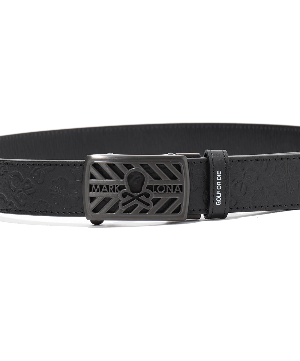 Insignia Emblem Leather Belt
