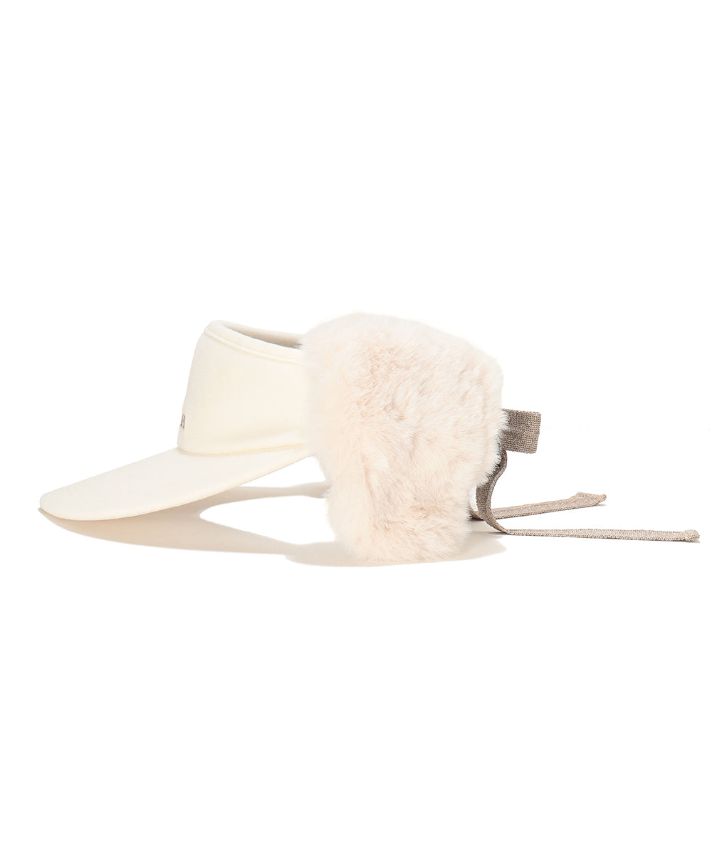 Fleur Fur Ribbon Visor | MEN and WOMEN