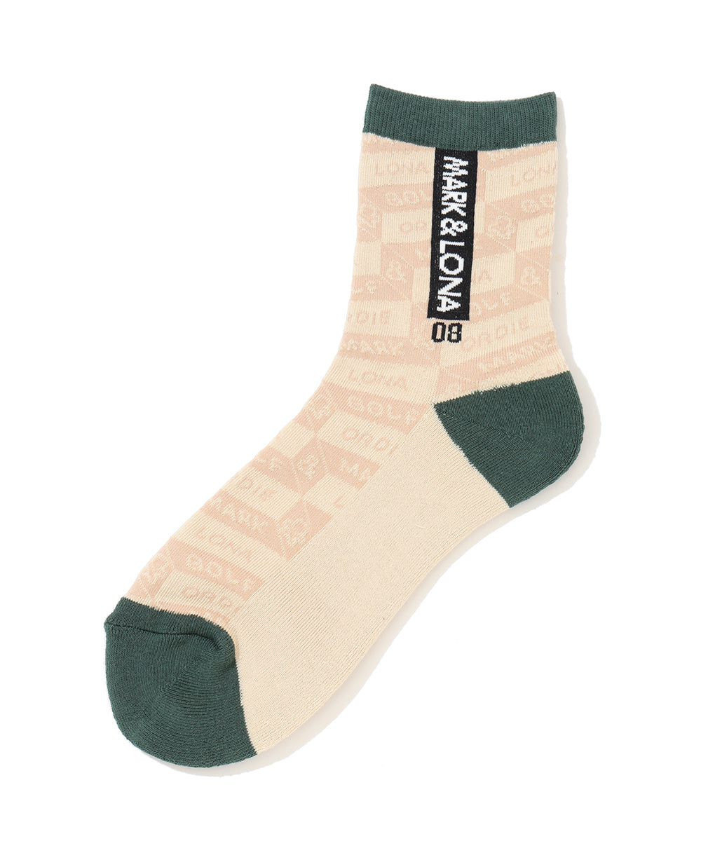 Facetia Jacquard Crew Socks | MEN