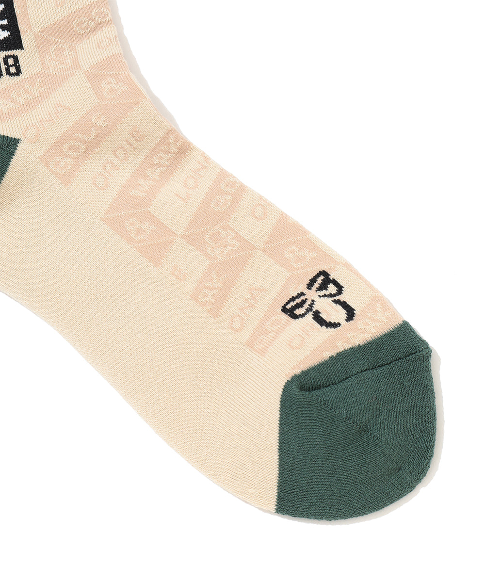 Facetia Jacquard Crew Socks | MEN