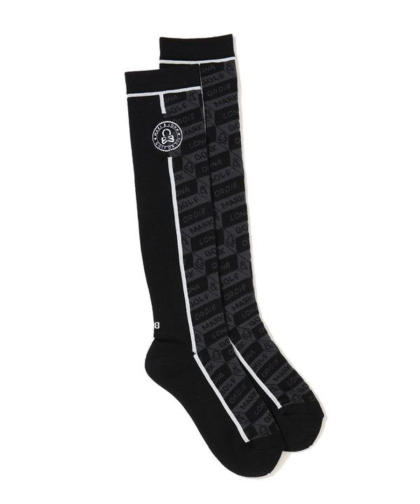 Facetia Jacquard High Socks | WOMEN