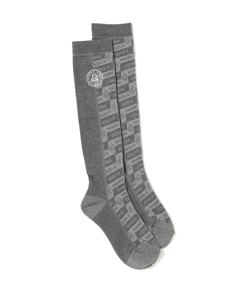 Facetia Jacquard High Socks | WOMEN