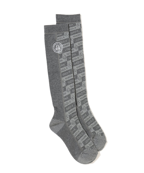 Facetia Jacquard High Socks | WOMEN
