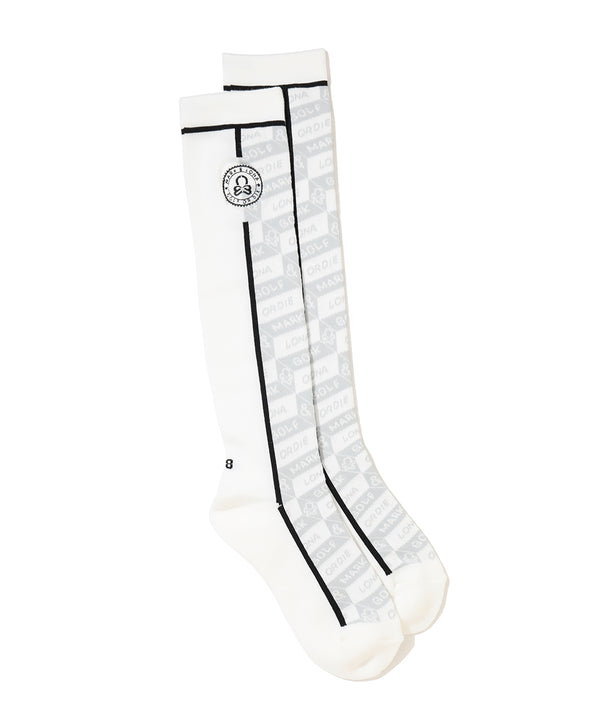 Facetia Jacquard High Socks | WOMEN
