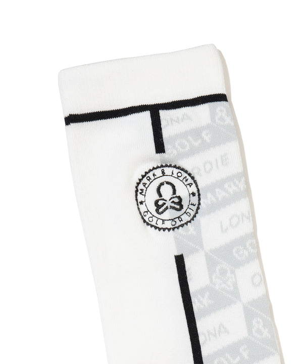 Facetia Jacquard High Socks | WOMEN