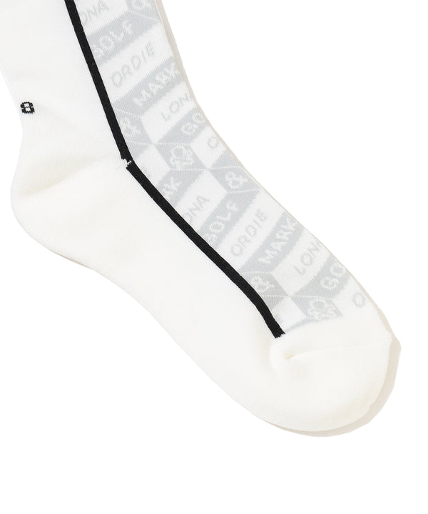 Facetia Jacquard High Socks | WOMEN