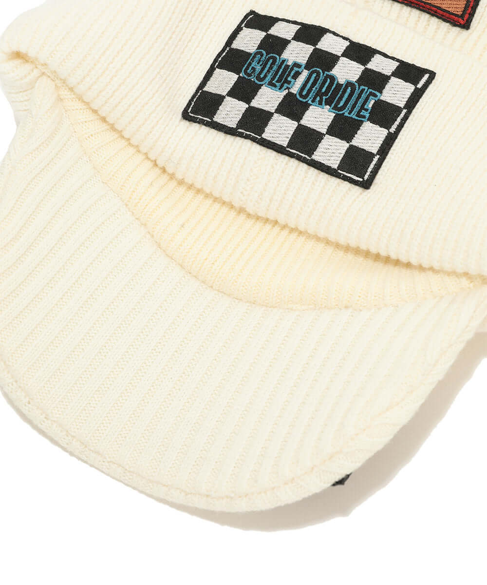 Retro Patch Double Knit Cap | MEN and WOMEN