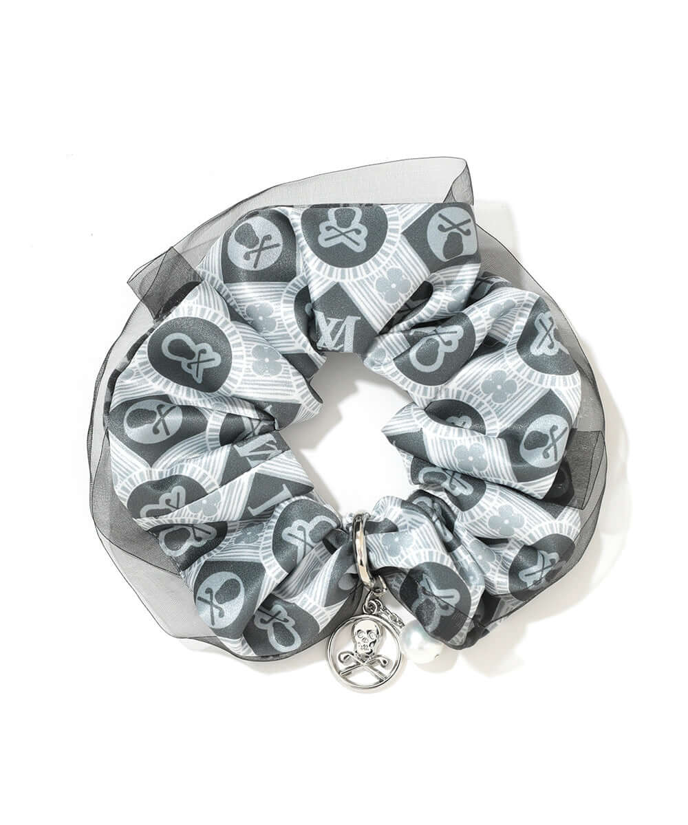 Aura Monogram Charm Scrunchie