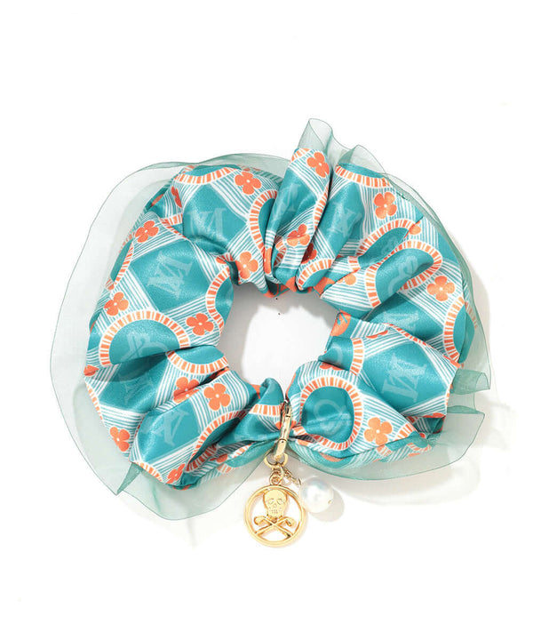 Aura Monogram Charm Scrunchie