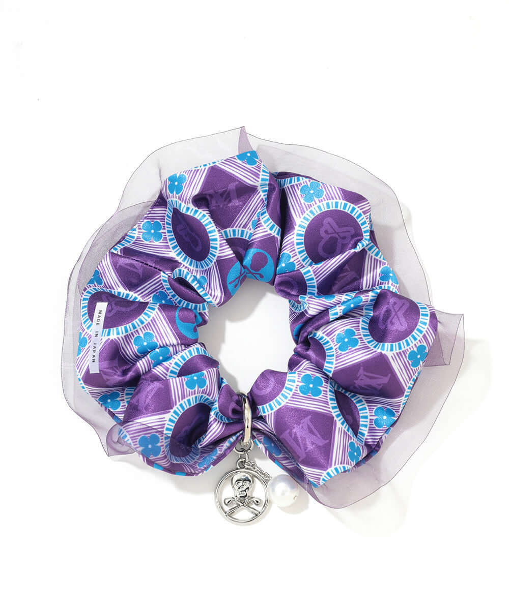 Aura Monogram Charm Scrunchie