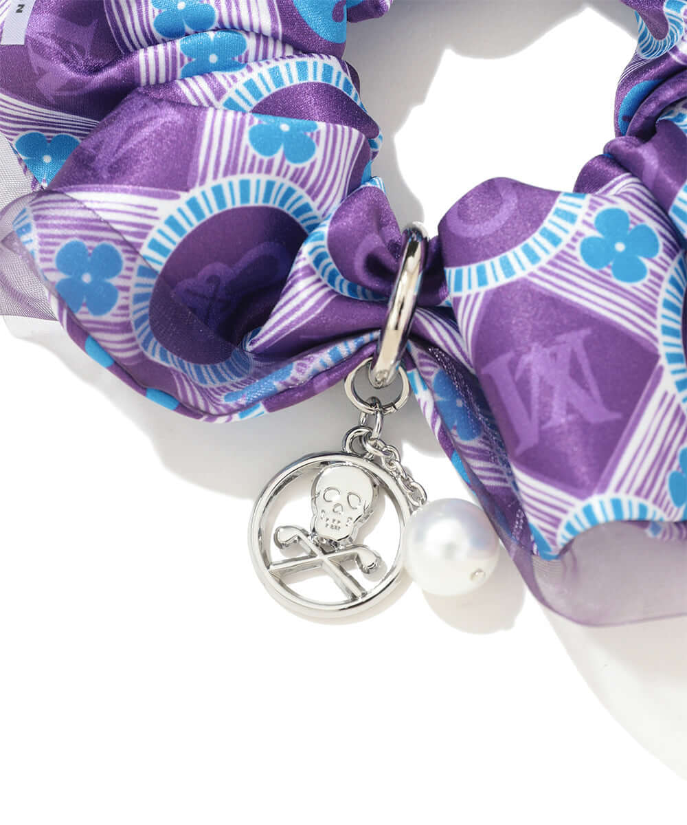 Aura Monogram Charm Scrunchie