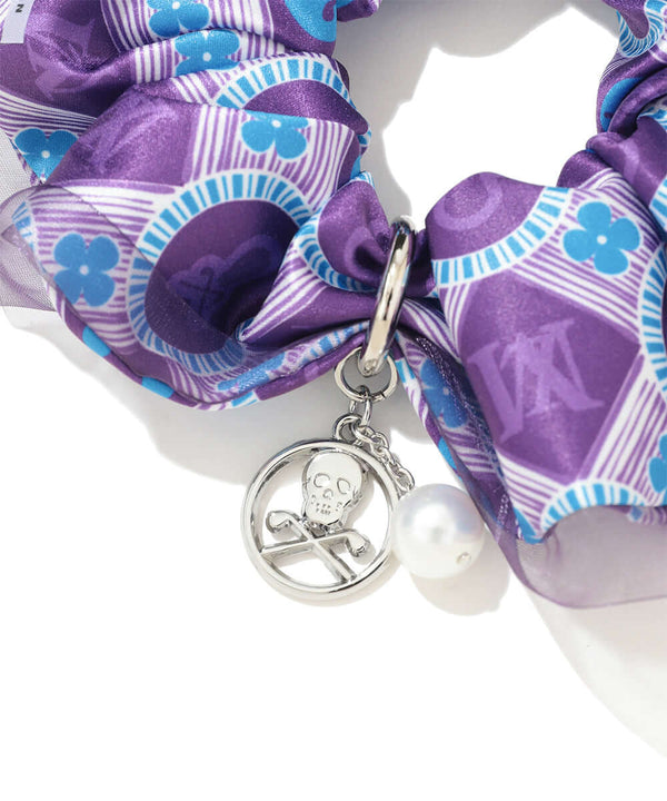 Aura Monogram Charm Scrunchie
