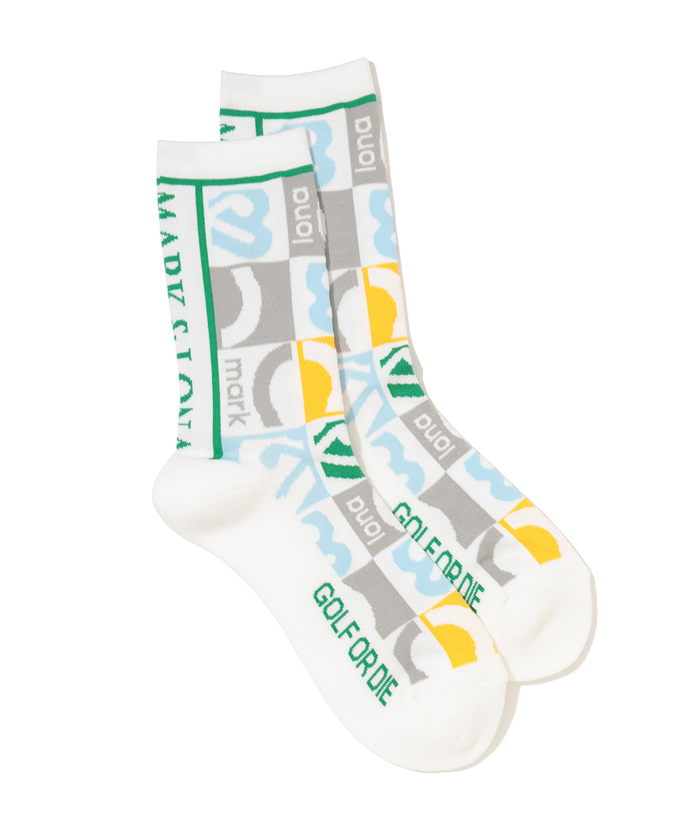 Quadra Jacquard Crew Socks | MEN